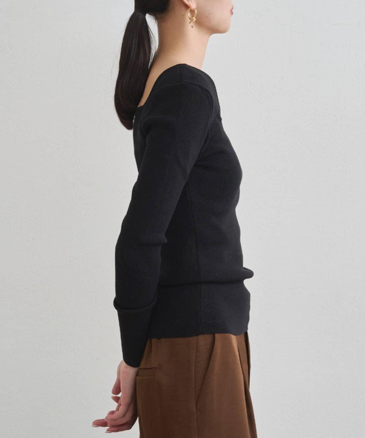 【earthy_】方領針織衫