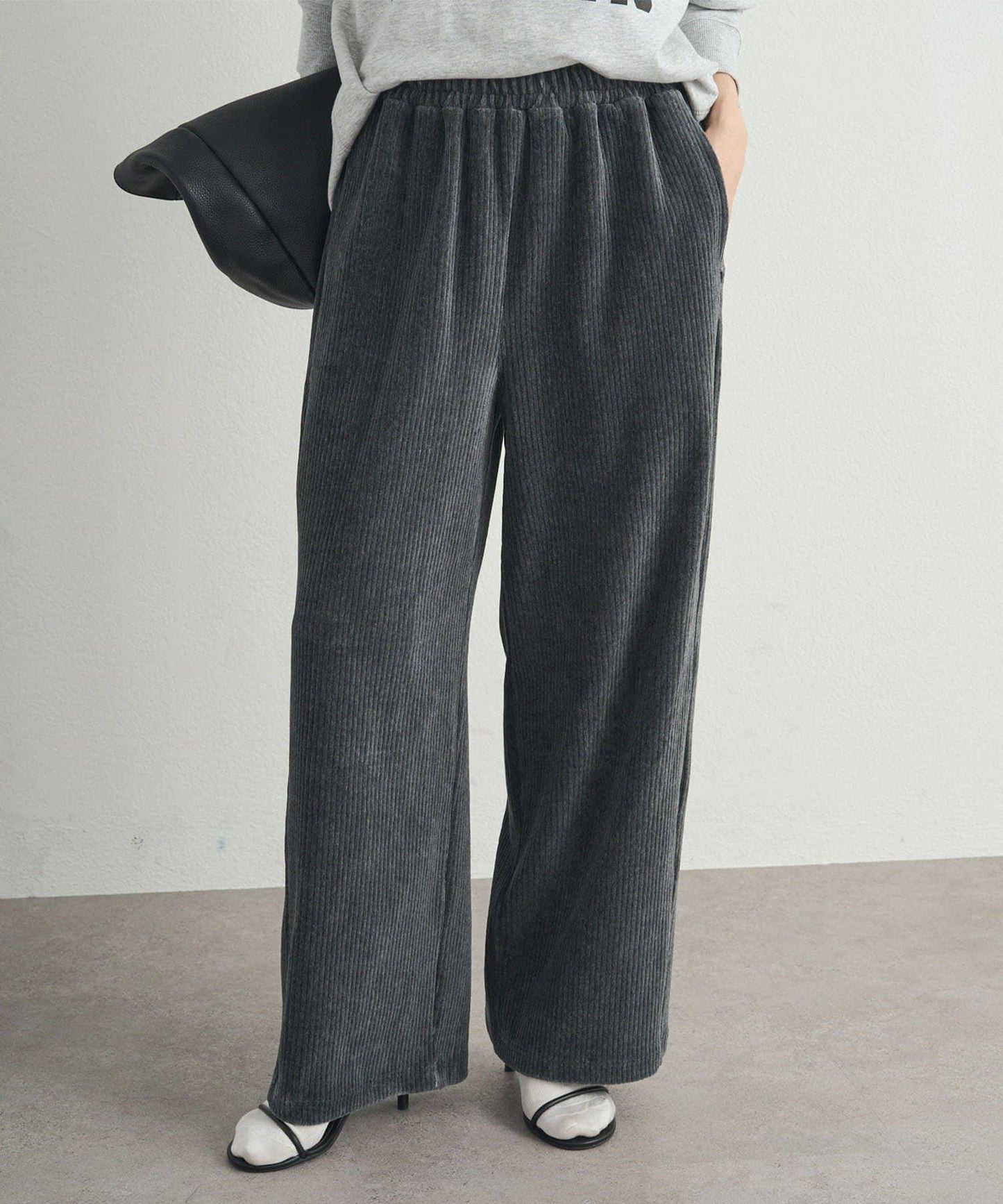 彈力燈芯絨休閒褲