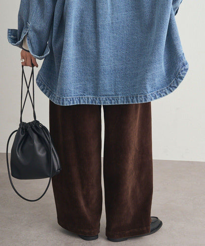 彈力燈芯絨休閒褲