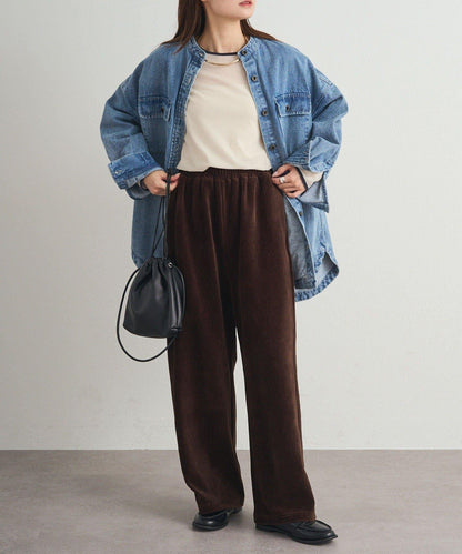 彈力燈芯絨休閒褲