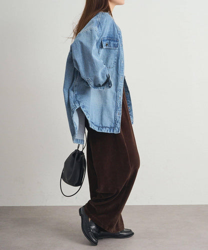 彈力燈芯絨休閒褲