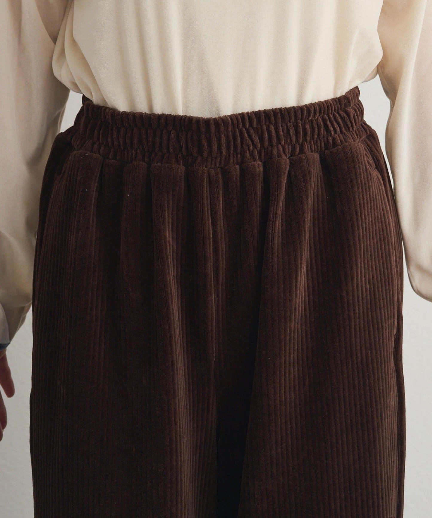 彈力燈芯絨休閒褲