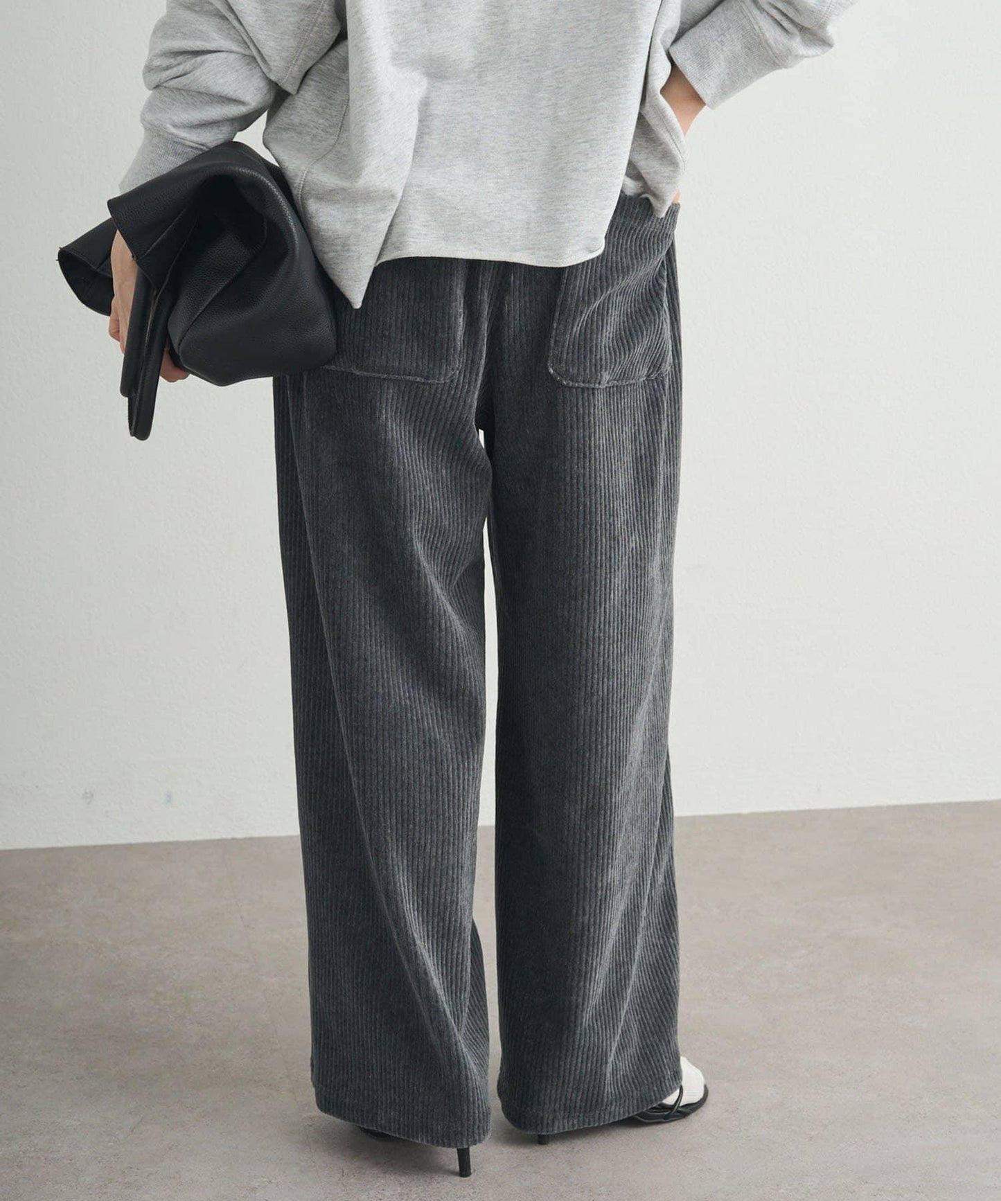 彈力燈芯絨休閒褲