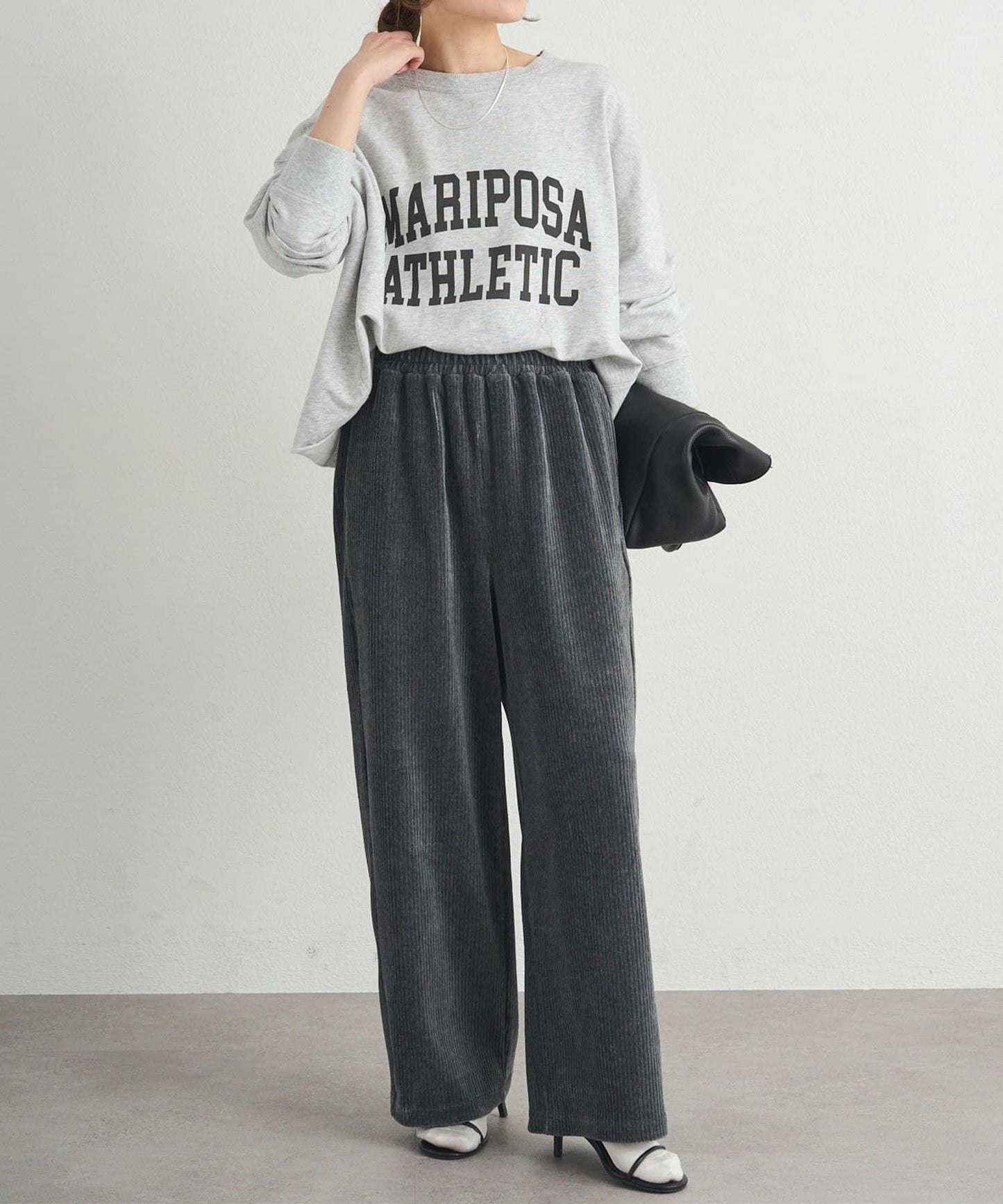 彈力燈芯絨休閒褲