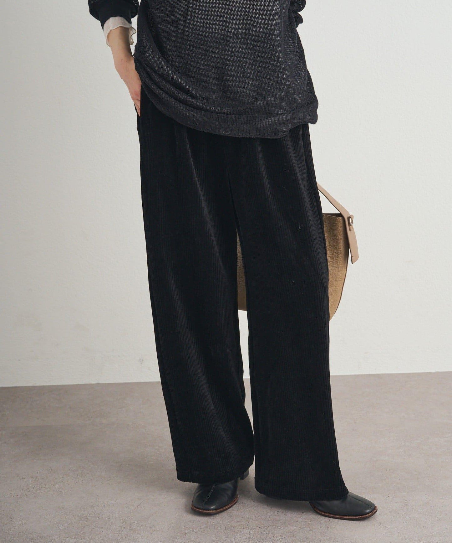 彈力燈芯絨休閒褲