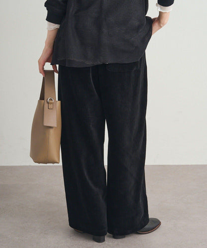 彈力燈芯絨休閒褲