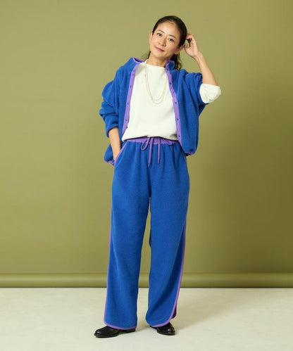 側拉鍊抓絨長褲