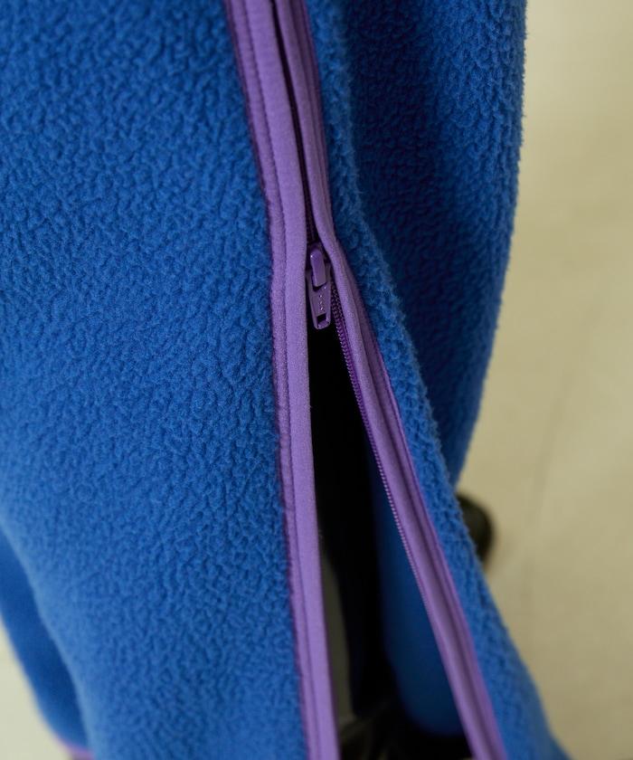 側拉鍊抓絨長褲