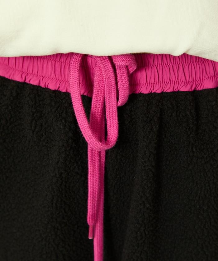 側拉鍊抓絨長褲