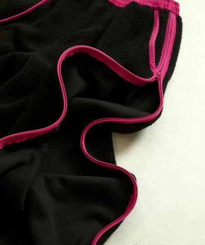 側拉鍊抓絨長褲