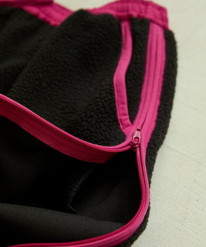 側拉鍊抓絨長褲