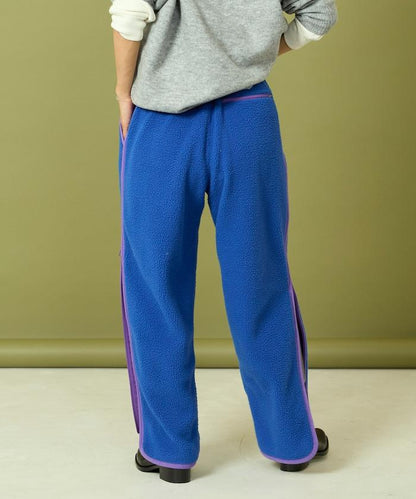 側拉鍊抓絨長褲