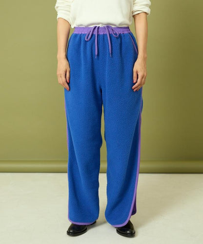 側拉鍊抓絨長褲