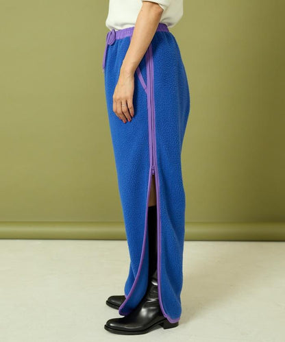 側拉鍊抓絨長褲