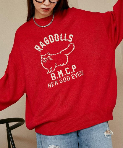 RAGDOLLS CAT 布偶貓提花針織衫