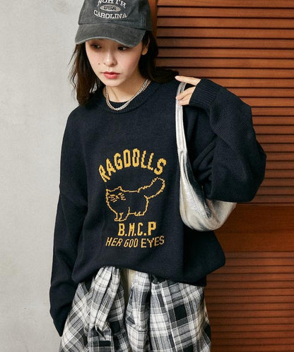 RAGDOLLS CAT 布偶貓提花針織衫