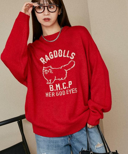 RAGDOLLS CAT 布偶貓提花針織衫