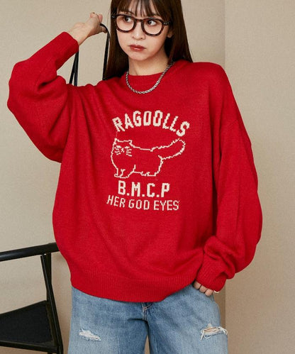 RAGDOLLS CAT 布偶貓提花針織衫