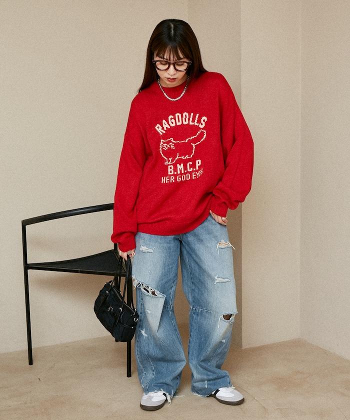 RAGDOLLS CAT 布偶貓提花針織衫