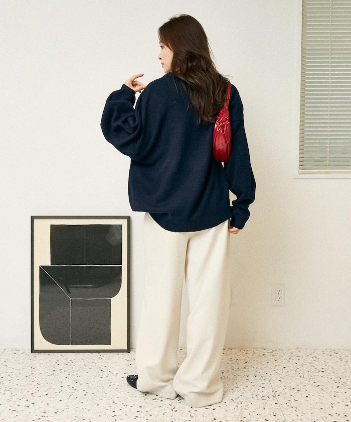 達爾馬提亞犬圖案高密度針織衫