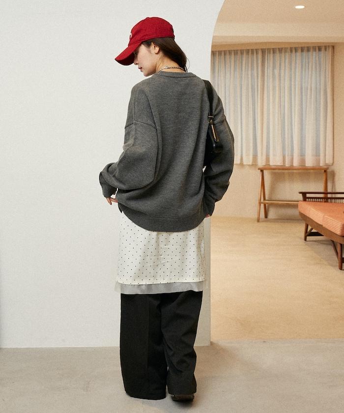 達爾馬提亞犬圖案高密度針織衫