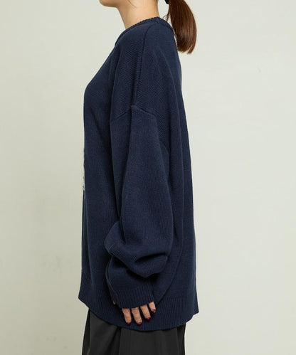 達爾馬提亞犬圖案高密度針織衫