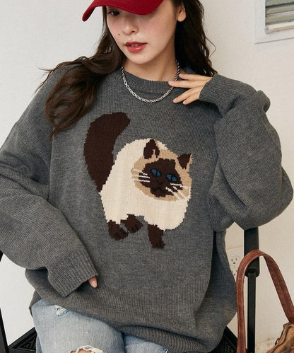多款貓咪圖案針織衫