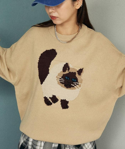 多款貓咪圖案針織衫
