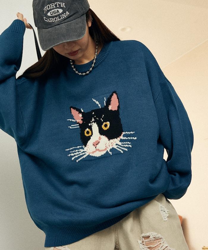 多款貓咪圖案針織衫