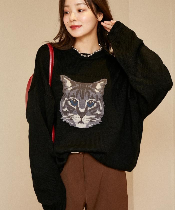 多款貓咪圖案針織衫