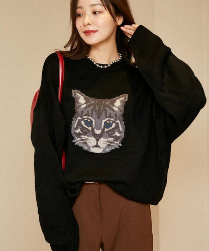 多款貓咪圖案針織衫