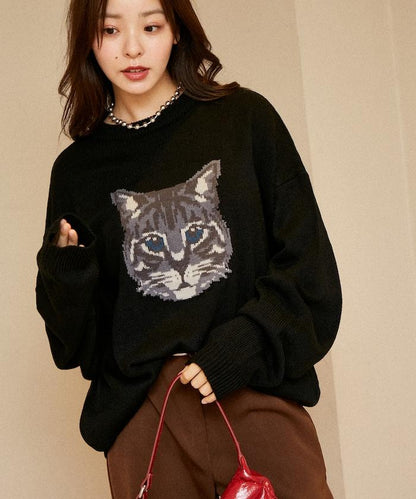 多款貓咪圖案針織衫