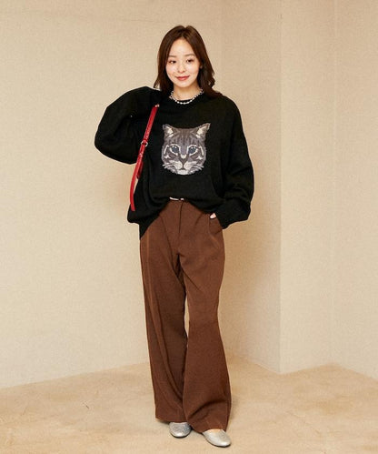 多款貓咪圖案針織衫