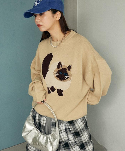 多款貓咪圖案針織衫