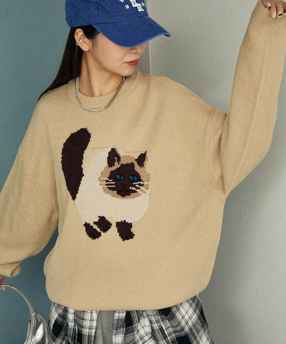 多款貓咪圖案針織衫