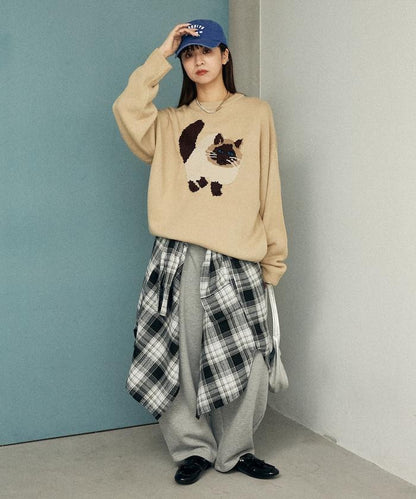 多款貓咪圖案針織衫