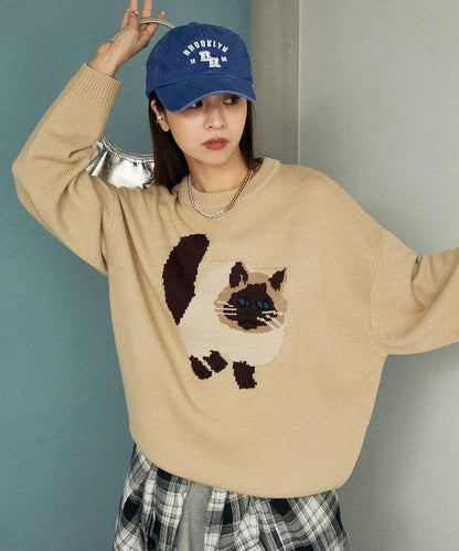 多款貓咪圖案針織衫