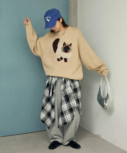 多款貓咪圖案針織衫