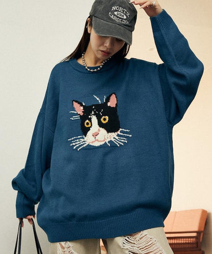 多款貓咪圖案針織衫