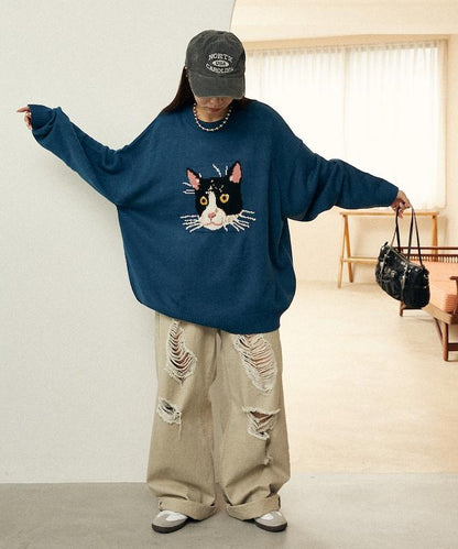 多款貓咪圖案針織衫