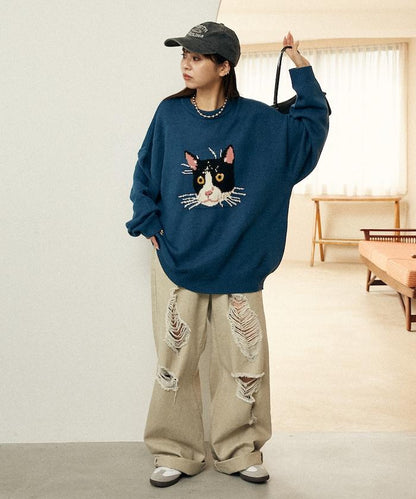 多款貓咪圖案針織衫
