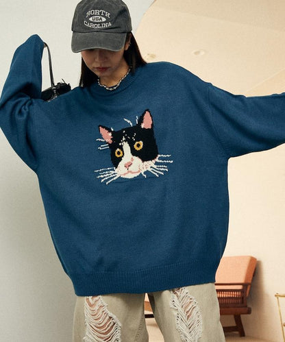 多款貓咪圖案針織衫