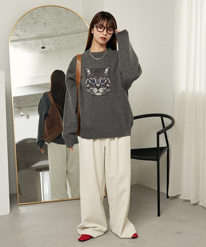 多款貓咪圖案針織衫