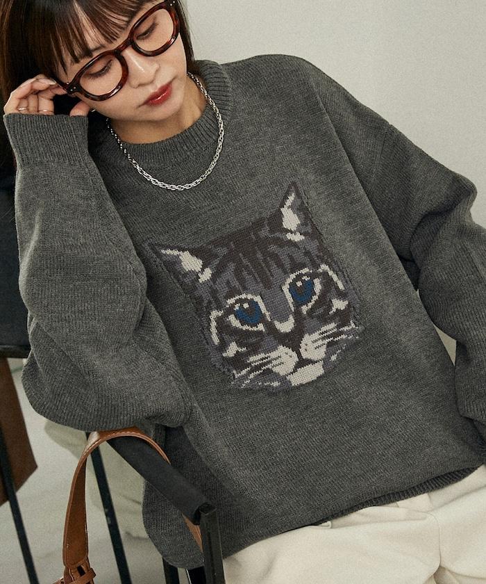 多款貓咪圖案針織衫