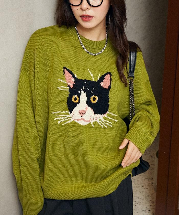 多款貓咪圖案針織衫