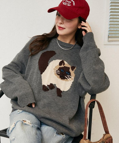 多款貓咪圖案針織衫