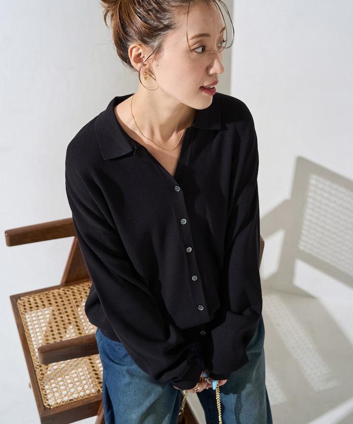 翻領針織開衫