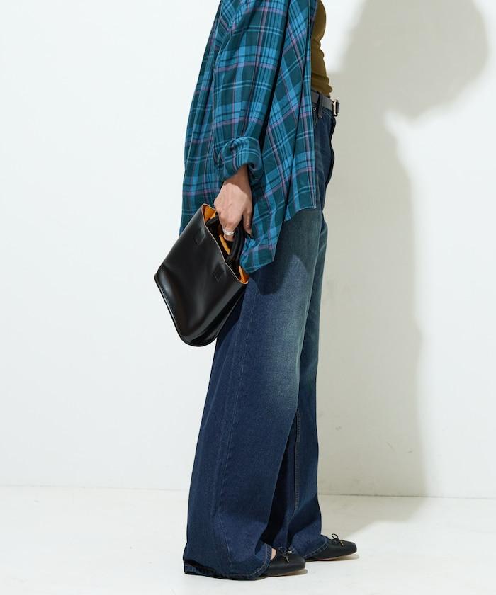 直筒寬鬆牛仔褲