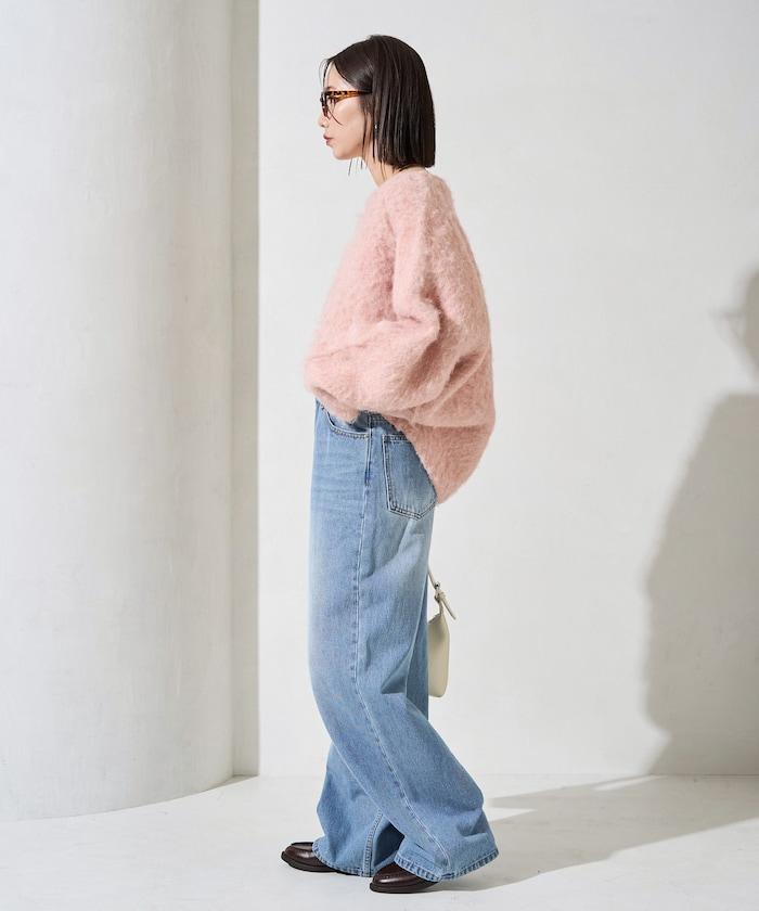 直筒寬鬆牛仔褲