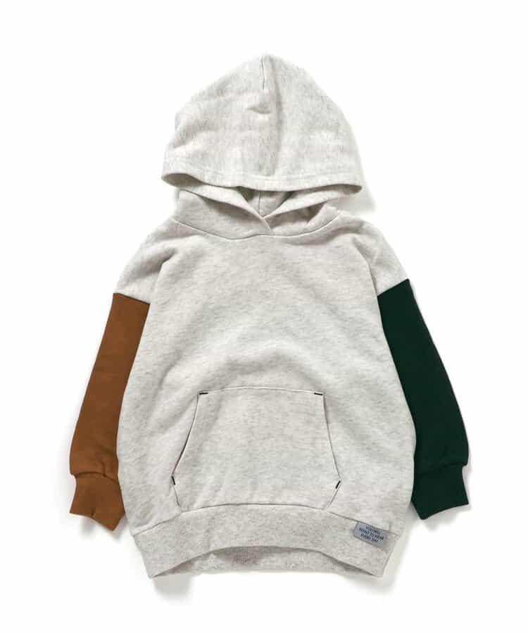 純色條紋連帽衛衣